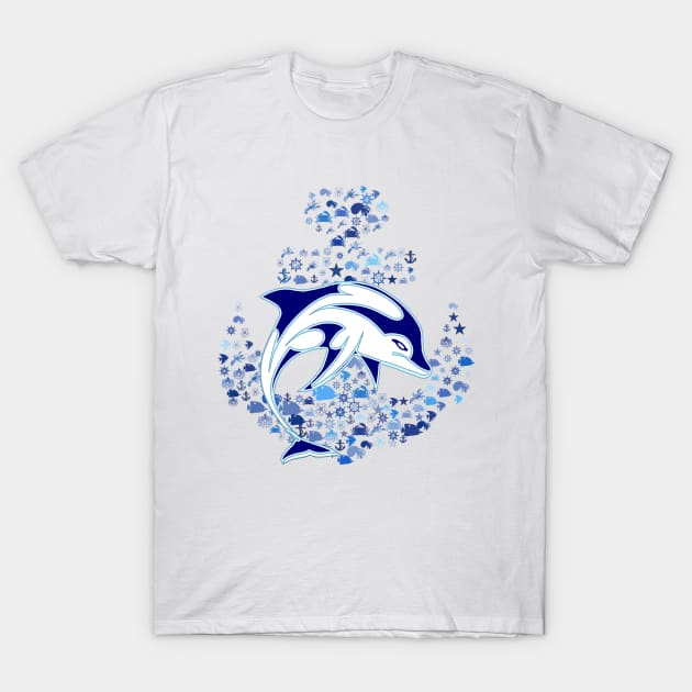 Funny Dolphin T-Shirt by KhaledMch